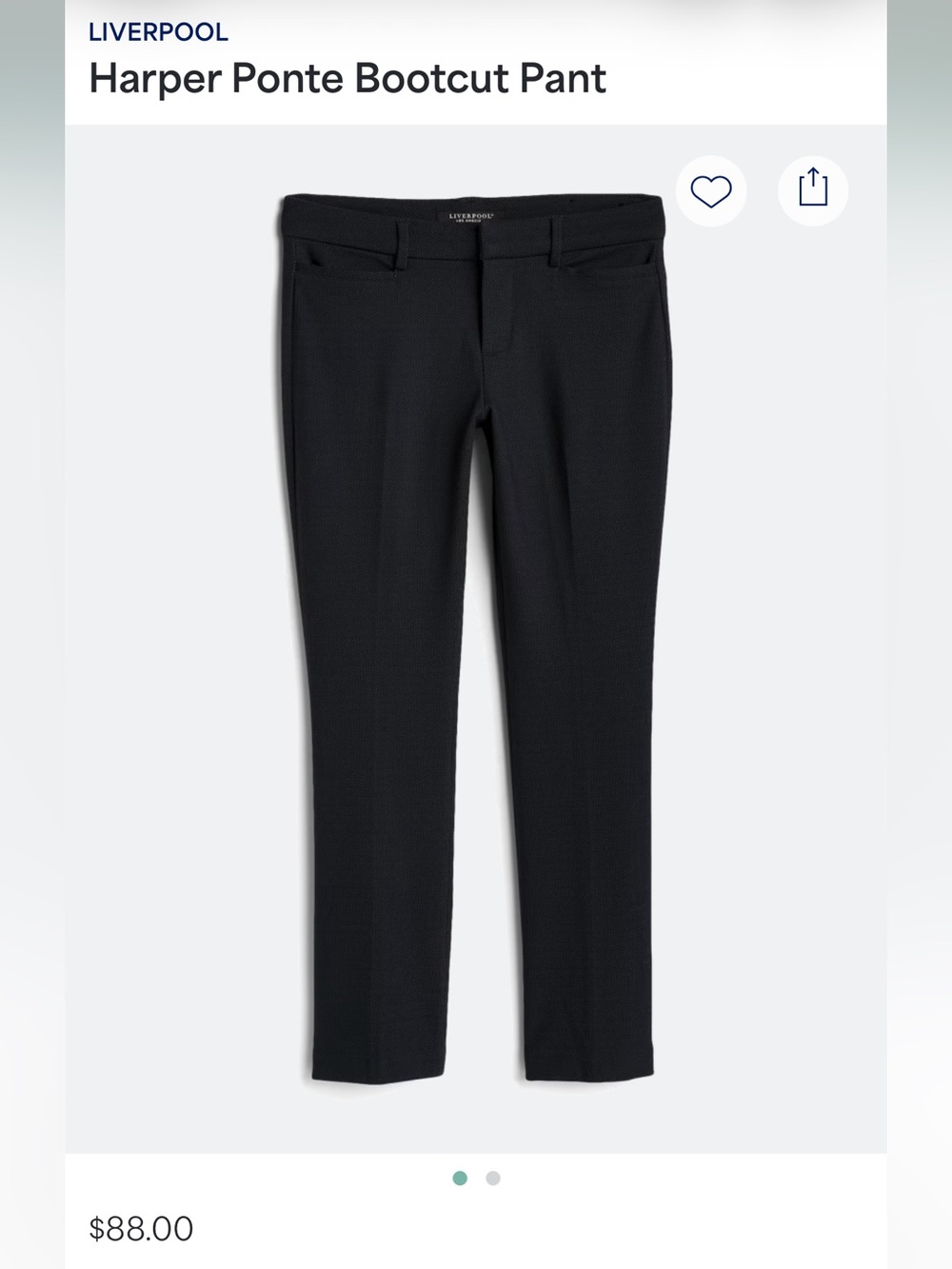 Liverpool Navy Polka Dot Dress Pants